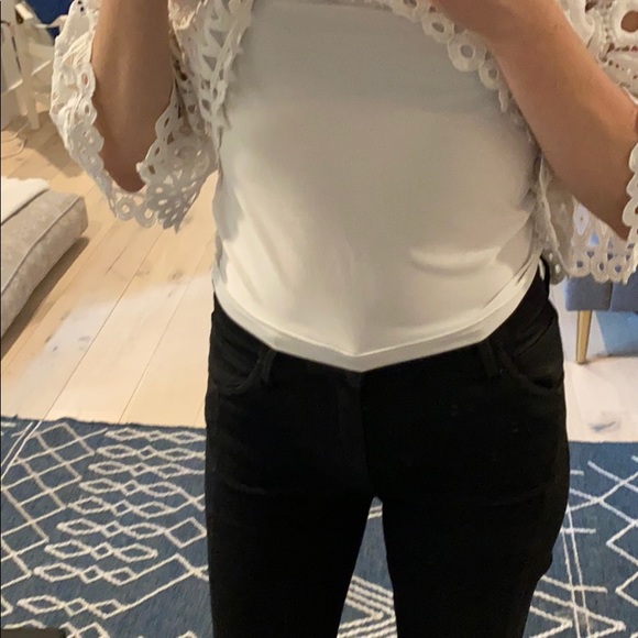 White knit flare top - Picture 4 of 4